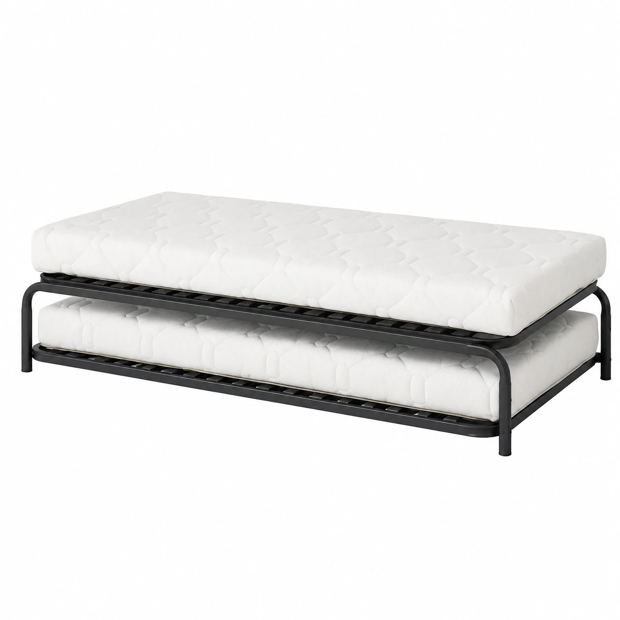 Ensemble Lit Gigogne avec Matelas Confort, Modulable, 2 Couchages
