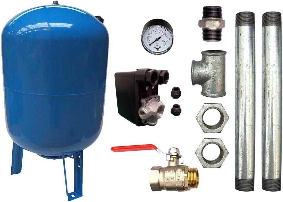Syst¨¨me de Surpression d'Eau Vertical 300L avec Pressostat et Manom¨¨tre