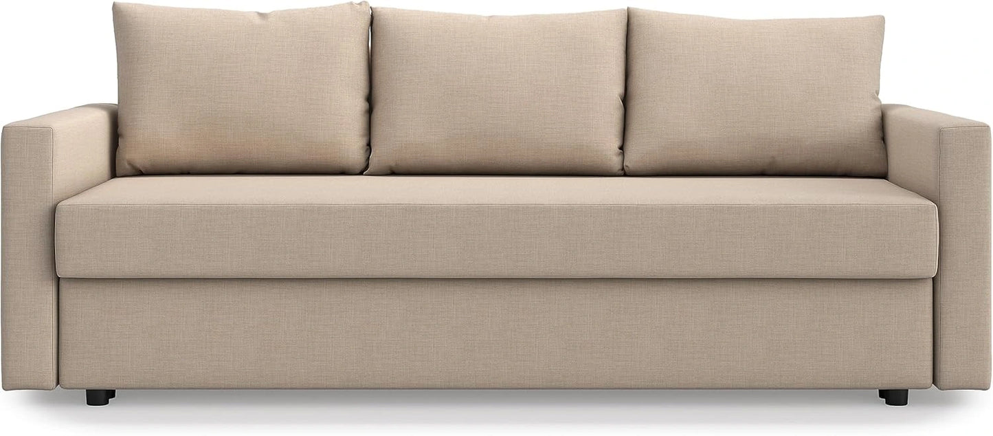 Housse Compatible IKEA Friheten pour Canap¨¦-lit, 225x105x83 cm, Kaki Clair, Polyester
