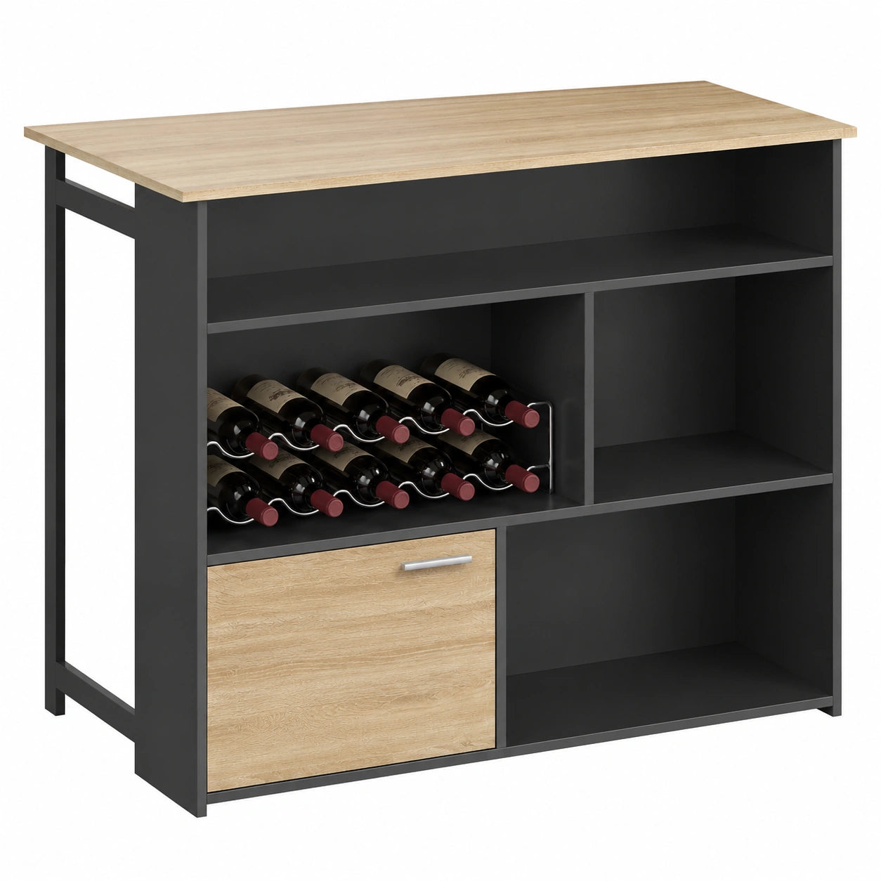 Table de Bar Extensible Moderne pour Cuisine ou Salon