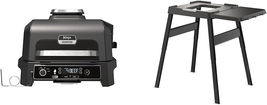 Barbecue ¨¦lectrique et Fumoir Pro XL NINJA avec Thermom¨¨tre et Air Fryer