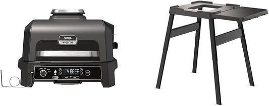 Barbecue ¨¦lectrique et Fumoir Pro XL NINJA avec Thermom¨¨tre et Air Fryer