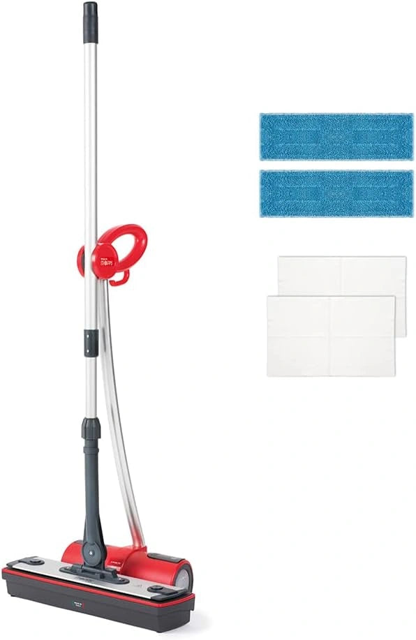 Polti Moppy Rouge, Balai Vapeur Sans Fil pour Sols et Surfaces, 1500 W, R¨¦servoir 0,7 L