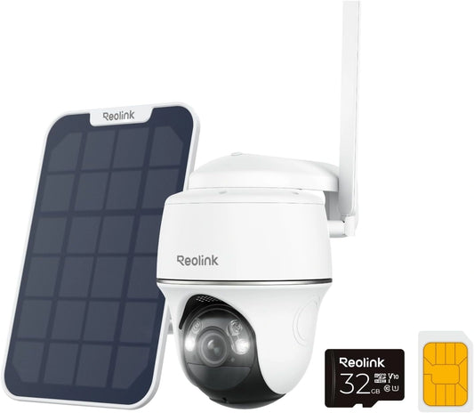 Cam¨¦ra de Surveillance Ext¨¦rieure 5MP Reolink 4G LTE avec SIM, MicroSD 32Go et Panneau Solaire