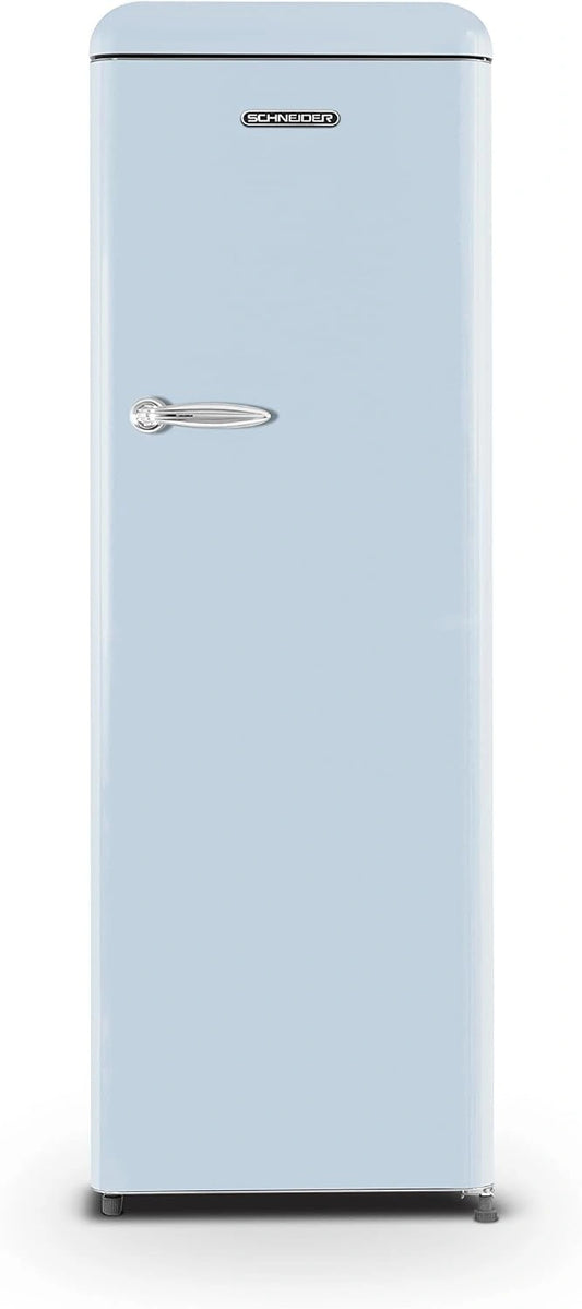 R¨¦frig¨¦rateur Vintage 1 Porte Schneider 337L, Froid brass¨¦, D¨¦givrage Automatique, Pose Libre, Bleu