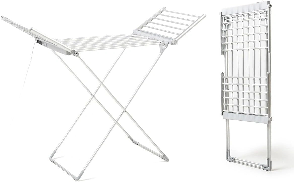 ¨¦tendoir ¨¦lectrique Pliable, ¨¦cran Tactile, 20 Barres Chauffantes, Minuterie jusqu'¨¤ 12h, Temp¨¦rature de 35 ¨¤ 60¡ãC, Structure Aluminium Robuste, Capacit¨¦ 15 kg, ¨¦conome en ¨¦nergie