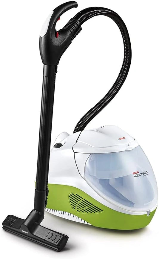Nettoyeur Vapeur Polti Vaporetto FAV80 avec Aspirateur, 6 BAR, 15 Accessoires, Blanc/Vert