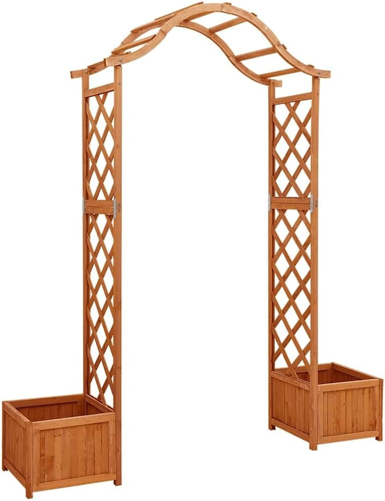 Pergola en Bois de Pin avec Jardini¨¨re pour Jardin et Patio Ext¨¦rieur