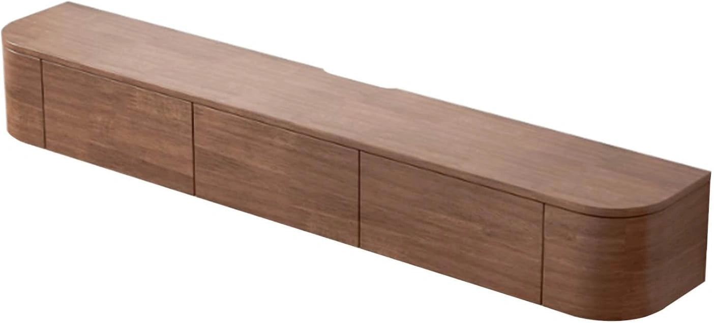 Sangejin Meuble TV mural en bois de noyer, design moderne, pour salon ou chambre, id¨¦al pour petits espaces et h?tels, 180 cm