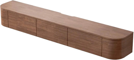 Sangejin Meuble TV mural en bois de noyer, design moderne, pour salon ou chambre, id¨¦al pour petits espaces et h?tels, 180 cm