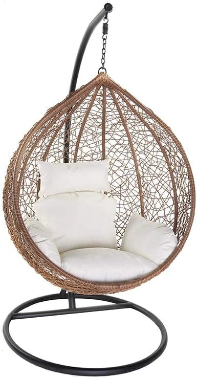 Chaise Suspendue Mojo en Rotin Synth¨¦tique et M¨¦tal Noir