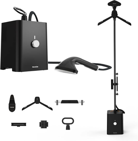 SteamOne SteamCube D¨¦froisseur Professionnel 2900W Noir - 10 Bars, 125g/min, R¨¦servoir 2.5L, Usage Vertical et Horizontal