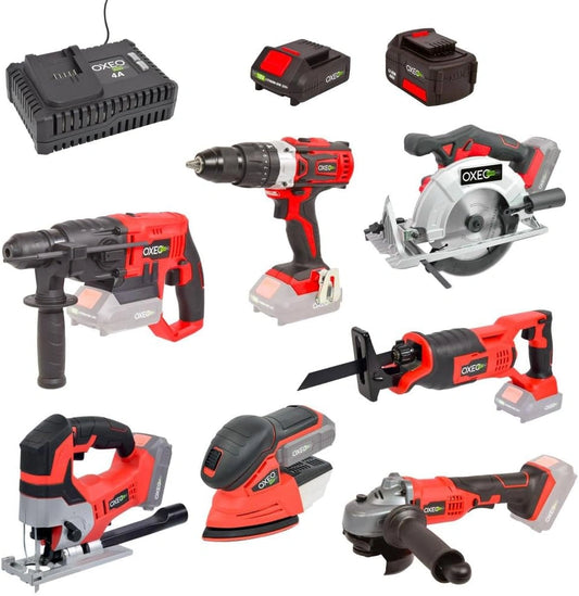 Ensemble d'Outils ¨¦lectriques Polyvalents 7-en-1 avec Batteries 4Ah & 2Ah