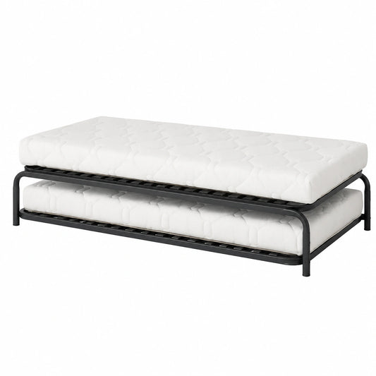 Ensemble Lit Gigogne avec Matelas Confort, Modulable, 2 Couchages
