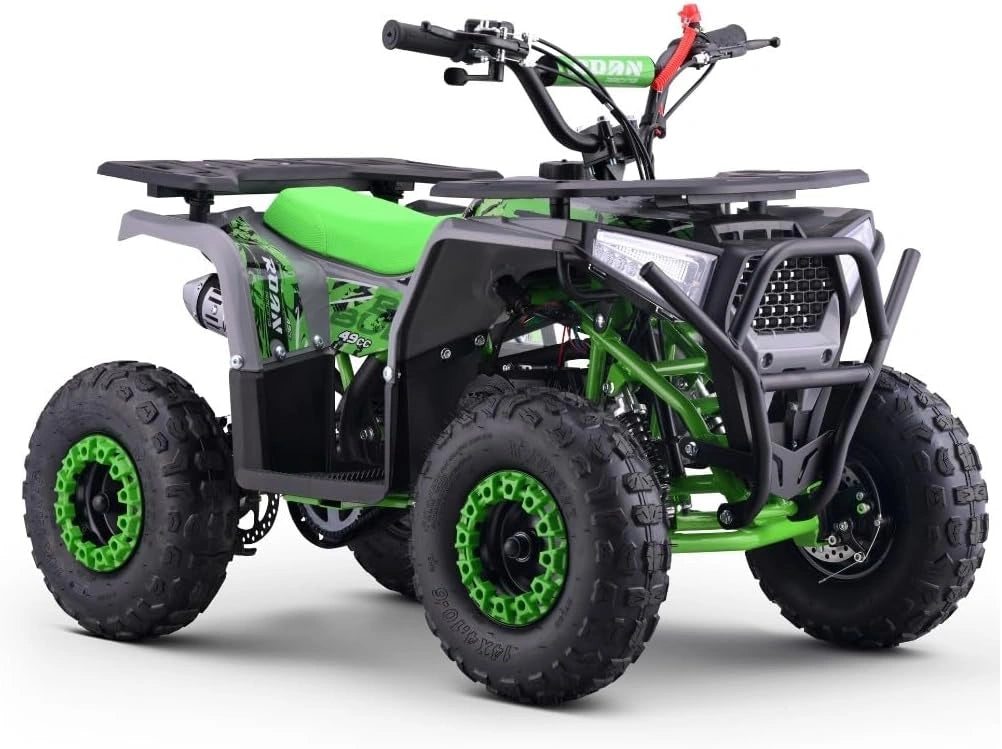 Mini Quad ATV 49 cc pour Enfants - Vert, Essence M¨¦lang¨¦e