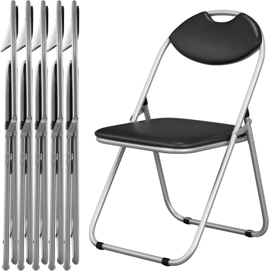 Ensemble de 6 chaises pliantes confortables avec si¨¨ge rembourr¨¦, id¨¦ales pour bureau et salle ¨¤ manger, capacit¨¦ 115 kg
