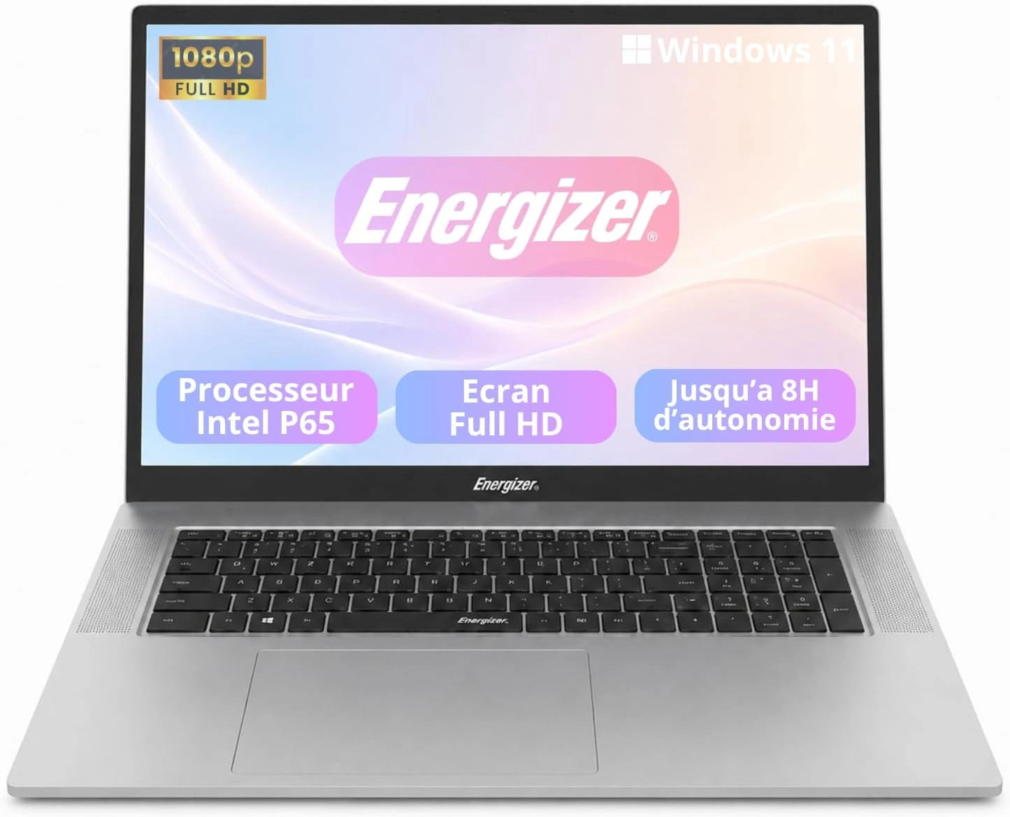 Energizer EnergyBook 18.5" FHD - Ordinateur Portable Intel P6500Y, 8Go RAM, 256Go SSD, UHD 615, Windows 11, AZERTY, Gris