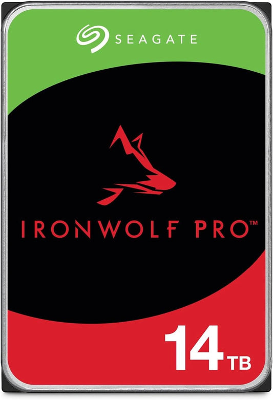 Seagate IronWolf Pro 14 To - Disque Dur NAS Interne pour Entreprise, 3,5, SATA 6 Gbit/s, 7200 RPM, 256 Mo Cache, Services Rescue