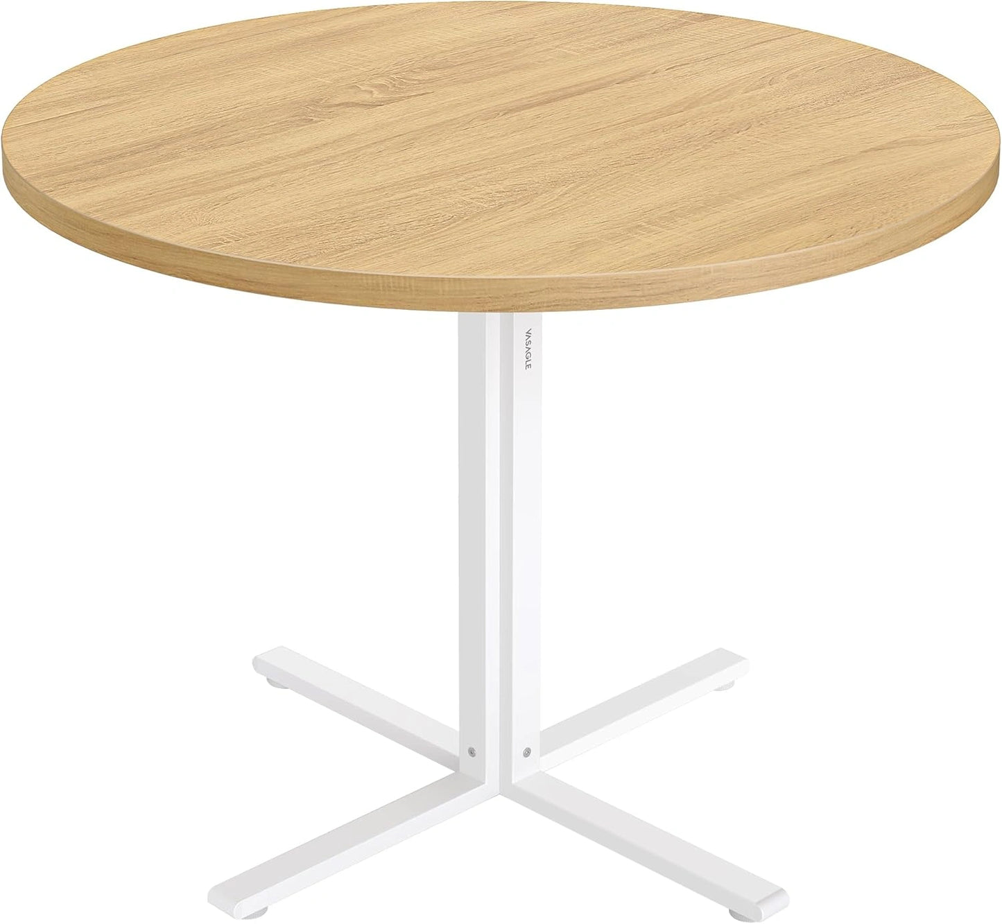 Table Ronde de Cuisine VASAGLE, 4 Personnes, Style Rustique, R¨¦sistante ¨¤ l'Eau, 80 cm, Ch¨ºne Dor¨¦