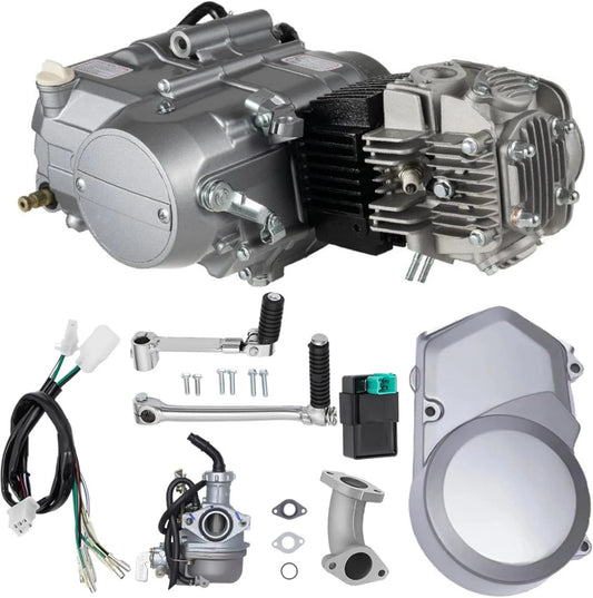 Moteur 125cc pour moto - 4 temps refroidi par air - Monocylindre manuel avec embrayage - Compatible CRF50 XR50 CRF70 XR70 Z50
