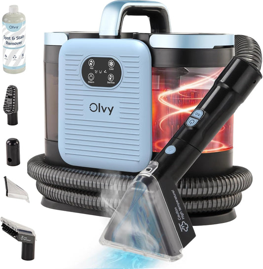 Olvy Nettoyeur de Tapis PRO 1650W - Aspirateur Injecteur-Extracteur ¨¤ Vapeur 100¡ãC - Id¨¦al pour Tapis et Canap¨¦s