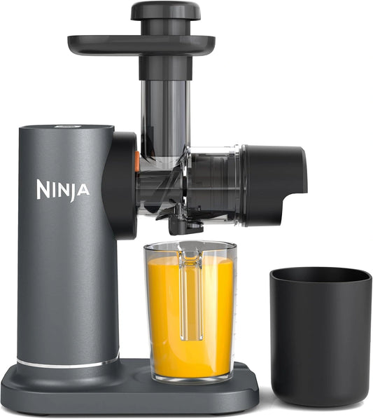 Extracteur de Jus Ninja avec Pression ¨¤ Froid - Carafe 700 ml, R¨¦cup¨¦rateur de Pulpe 1,1 L, Compact et Lavable