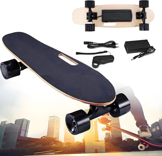 Planche ¨¤ roulettes ¨¦lectrique tout-terrain, 450 W, t¨¦l¨¦commande, 3 vitesses, jusqu'¨¤ 24 km/h, plateau 7 couches, pour d¨¦butants et adolescents
