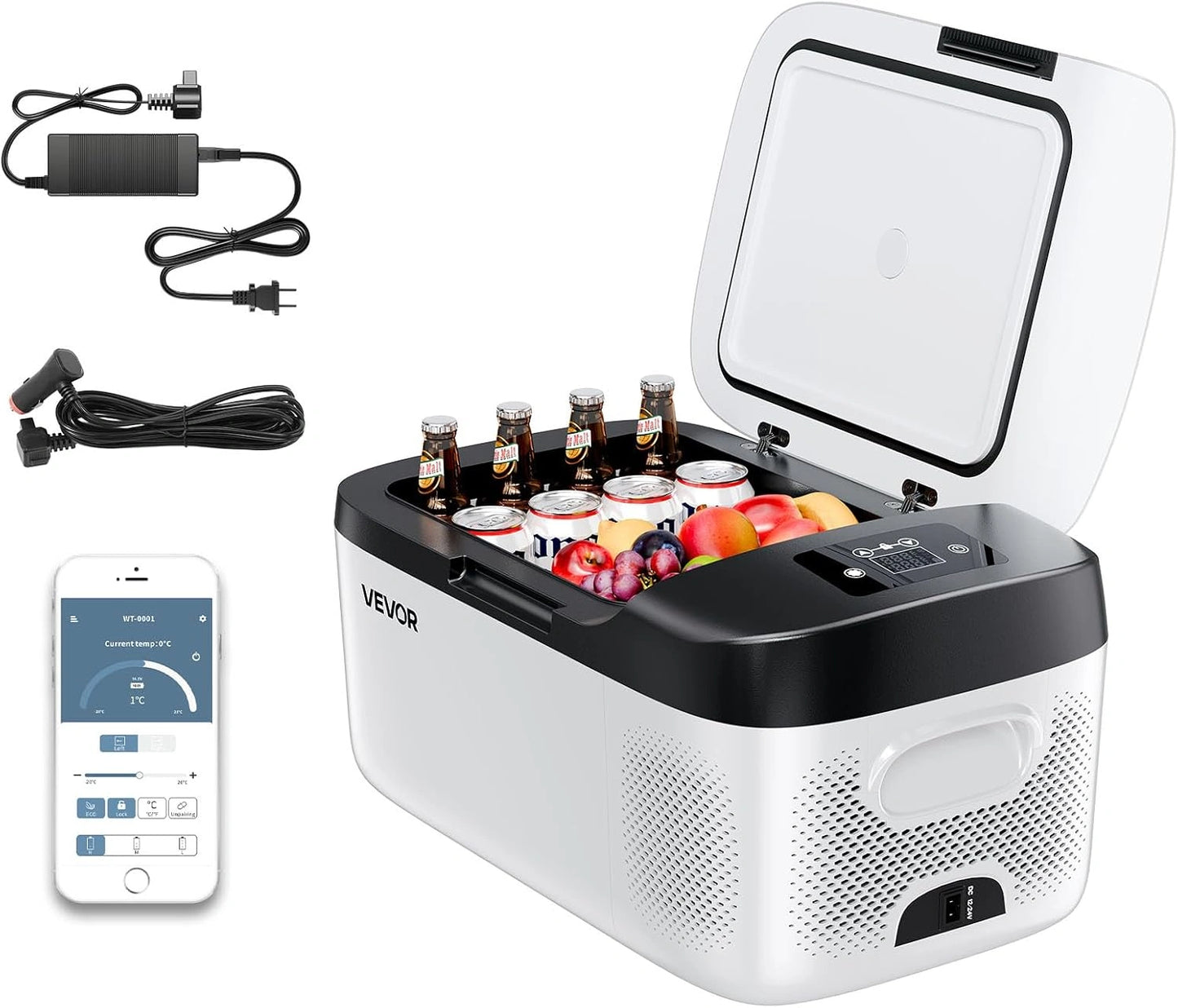 Glaci¨¨re Portable VEVOR 15L avec Contr?le APP, R¨¦frig¨¦rateur Auto -20¡ãC ¨¤ 20¡ãC pour Camping et Voyage