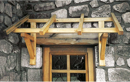 Marquise d'Accueil en Bois avec Ossature Durable