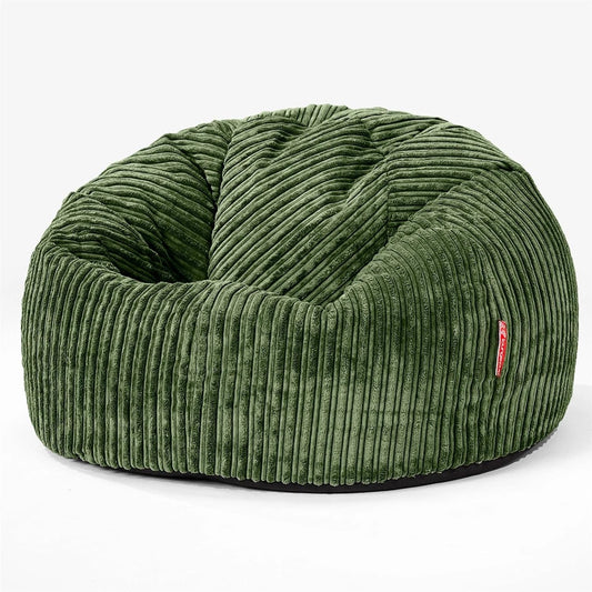 Lounge Pug Fauteuil Poire Velours C?tel¨¦ Vert, Confort pour Adultes