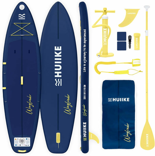 Planche Paddle Gonflable pour Adultes avec Accessoires Complet: Pagaie, D¨¦rive, Laisse, Pompe et Sac ¨¤ Dos. Stabilit¨¦ et R¨¦sistance Sup¨¦rieures. Conversion Kayak Possible