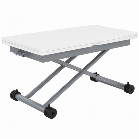Table basse relevable et extensible multifonctionnelle 3 en 1 pour salon et cuisine