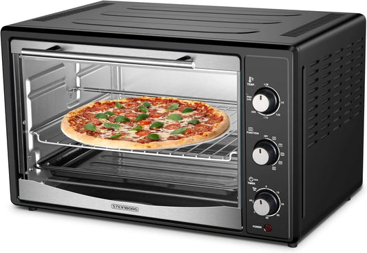Four ¨¤ Convection ¨¦lectrique 45L 1800W avec Tournebroche et ¨¦clairage Int¨¦rieur