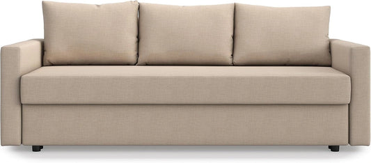 Housse Compatible IKEA Friheten pour Canap¨¦-lit, 225x105x83 cm, Kaki Clair, Polyester