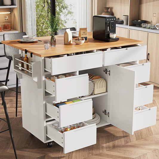 Chariot de Cuisine Moderne avec Plateau Extensible et Rangement Int¨¦gr¨¦