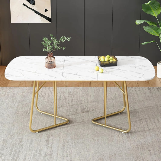 Table ¨¤ manger ovale extensible en marbre pour 4 ¨¤ 6 personnes